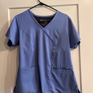 Grey's Anatomy Blue Wrap Short Sleeve Tee